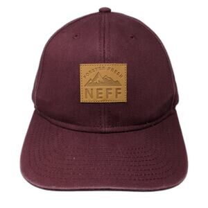 Forever Fresh Neff Snapback Cap Red One Size Patched Logo Vented Holes 6 Panel
